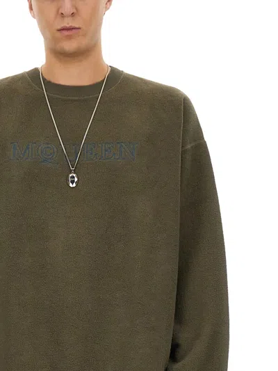 Alexander Mcqueen Alexander Mc Queen Sweatshirt With Logo In Green