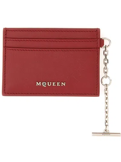 Alexander Mcqueen Women Sling Card Holder In Red