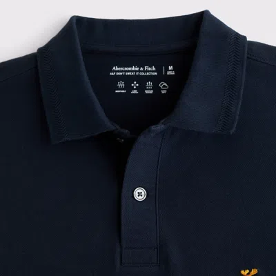 Abercrombie & Fitch Signature Icon Don't Sweat It Polo In Blue
