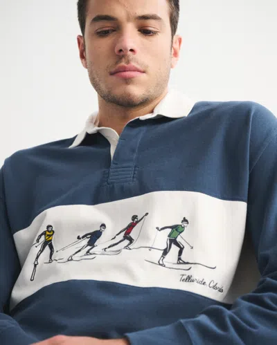 Abercrombie & Fitch Long-sleeve Rugby Polo In Blue