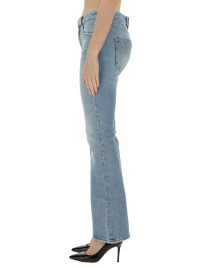 Balmain Women Flare Fit Jeans In Blue