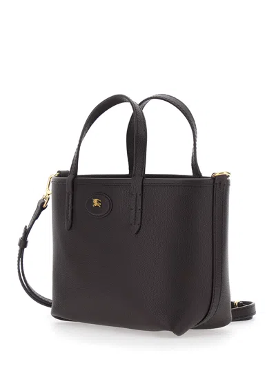 Burberry Women Brown Reversible Tote Bag With Adjustable And Removable Shoulder Strap And Ekd Patch  In Multi