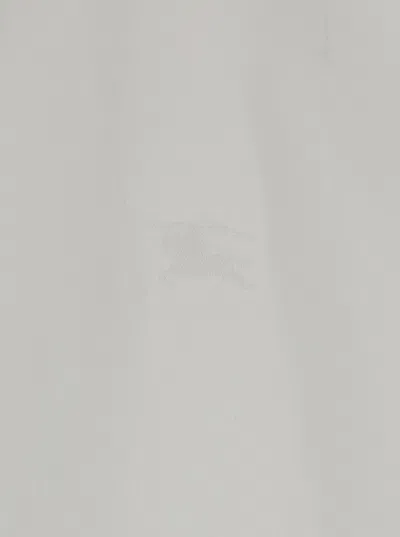 Burberry Poplin Shirt With Ekd Embroidery In White