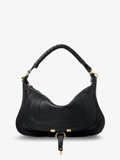 Chloé Chloe' Women Marcie Leather Shoulder Bag In Black