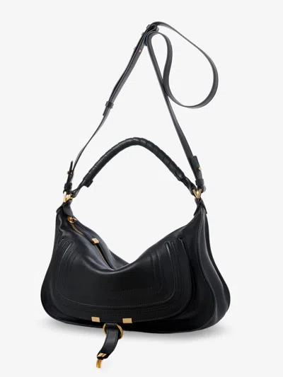 Chloé Chloe' Women Marcie Leather Shoulder Bag In Black