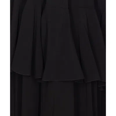 Chloé Open-back Embellished Tiered Silk-georgette Maxi Dress In Black