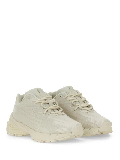 Diesel Streamlined Light Beige Sneakers In White