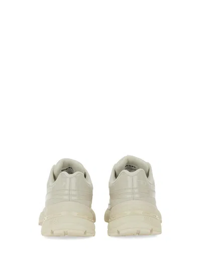 Diesel Streamlined Light Beige Sneakers In White