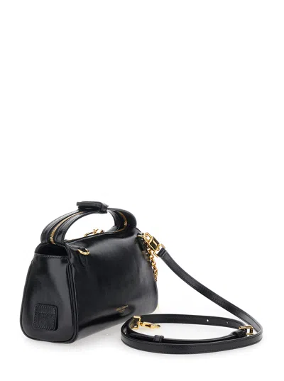 Dolce & Gabbana Vittoria Black Leather Handbag In Black