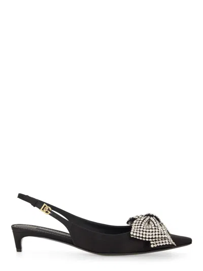 Dolce & Gabbana Valentino Garavani Black Leather And Tolie Iconographe Lace-up Shoes