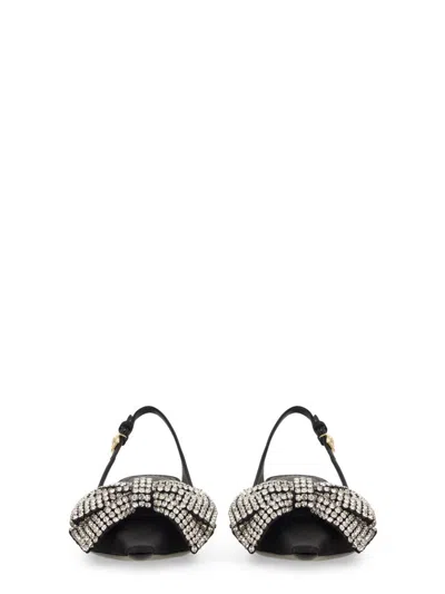 Dolce & Gabbana Valentino Garavani Black Leather And Tolie Iconographe Lace-up Shoes