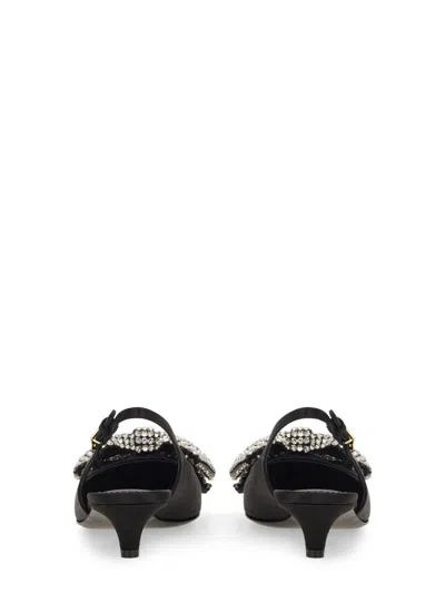 Dolce & Gabbana Valentino Garavani Black Leather And Tolie Iconographe Lace-up Shoes