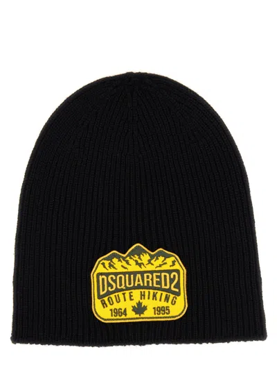 Dsquared2 Dsquared Men Beanie Hat In Black