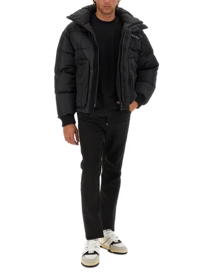 Dsquared2 Dsquared Men Down Jacket With Logo In Blue