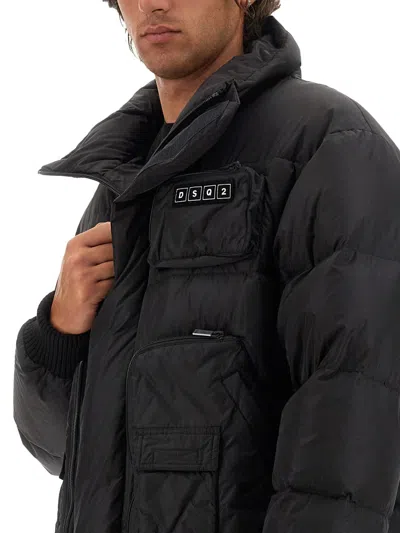Dsquared2 Dsquared Men Down Jacket With Logo In Blue