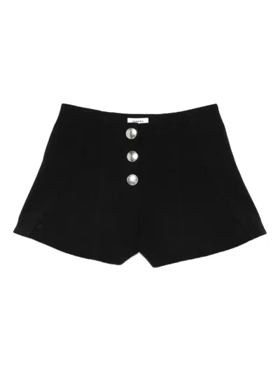 Sandro Womens Black Flared Mid-rise Woven Shorts