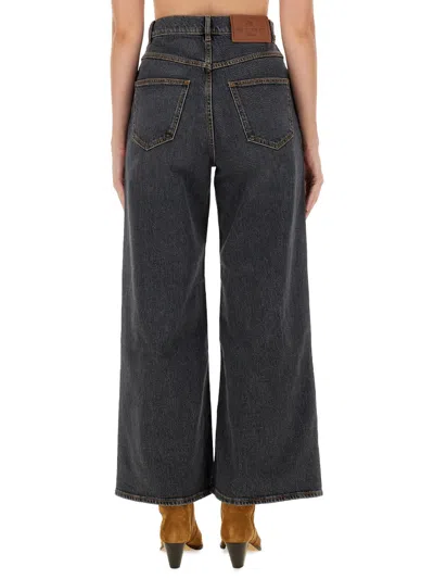 Etro Stretch Denim Baggy Fit Jeans In Gray