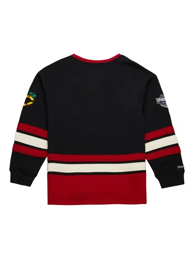 Mitchell & Ness Chicago Blackhawks Heritage Pullover In Black