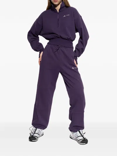 Adidas Originals X Moon Boot Ribbed Zip-up Sweater In Purple