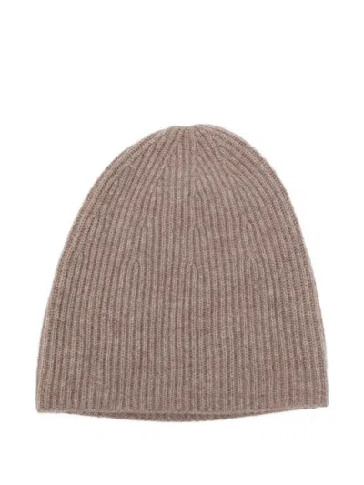 Loop Cashmere Gerippte Beanie In Brown