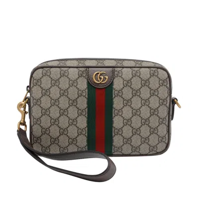 Gucci Men Gg Supreme Fabric And Leather Small Ophidia Gg Crossbody Bag In Multi