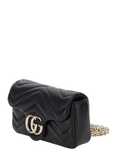 Gucci Women Gg Marmont Mini Shoulder Bag In Black
