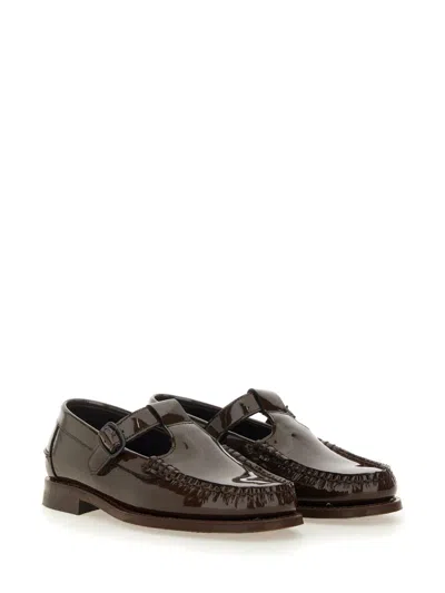 Hereu Alber Moccasin T-bar In Brown