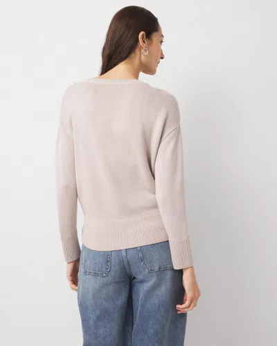 White House Black Market Petite Rhinestone Crewneck Sweater