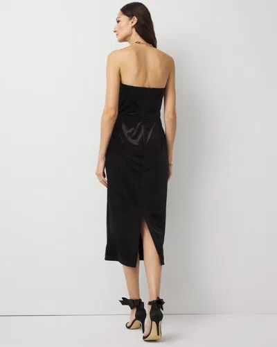 White House Black Market Petite Velvet Midi Dress In Black