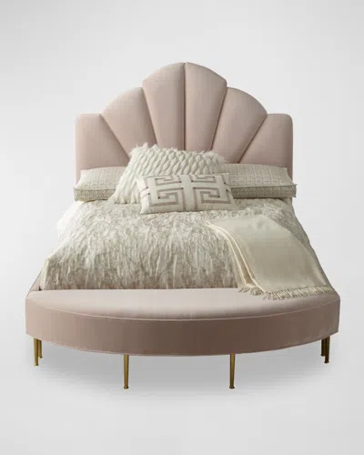 Haute House Kennedi Blush Queen Bed In Pink