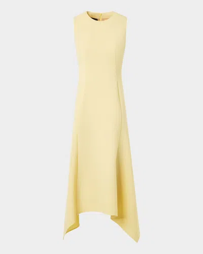 Akris Sleeveless Fit-and-flare Midi Dress In Yellow