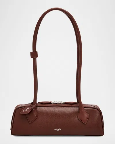 Alaïa Le Teckel Small Shoulder Bag In Leather In Brown