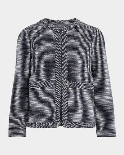 Rag & Bone Clarice Striped Woven Jacket In Gray
