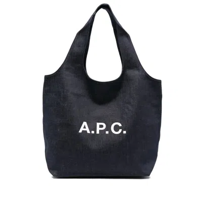 Apc Tote Bags A. P.c. Woman Color Blue In Black