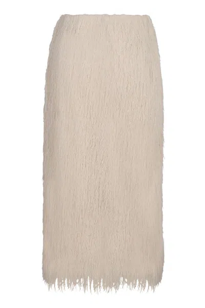 Dries Van Noten Fringe Trousers In Neutral