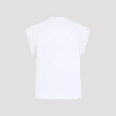 Peserico Sleeveless Crew Neck Top Straight Hem In White