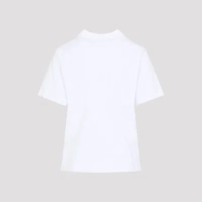 Peserico Crew Neck Layered Hem Short Sleeve Top In White