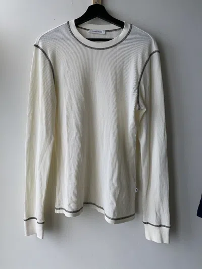 Pre-owned Acne Studios 46/s - Waffle Long Sleeve Tee - Off-white