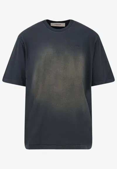 Golden Goose Db Bleached Effect T-shirt In Gray