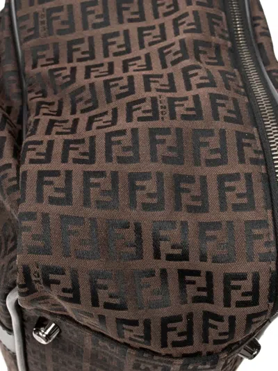 Pre-owned Fendi Ff-pattern Tote Bag In Black