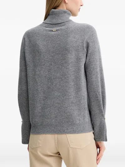 Fracomina Roll-neck Wool Sweater In Gray
