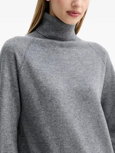 Fracomina Roll-neck Wool Sweater In Gray