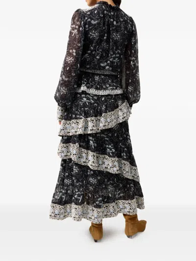 Marie Oliver Paislee Floral-print Maxi Skirt In Multi