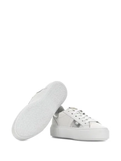 Hogan Rebel Leather Platform Sneakers In White