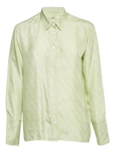 Pre-owned Sandro Long-sleeves Shirt In Green
