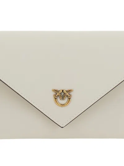 Pinko Flat Purse Mini Vitello Seta In Neutral