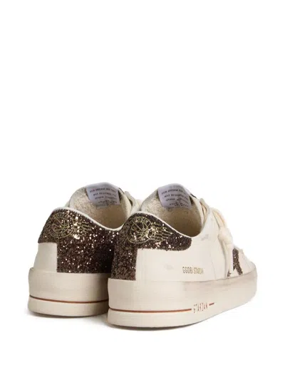 Golden Goose Deluxe Brand Stardan Glittered Sneakers In White