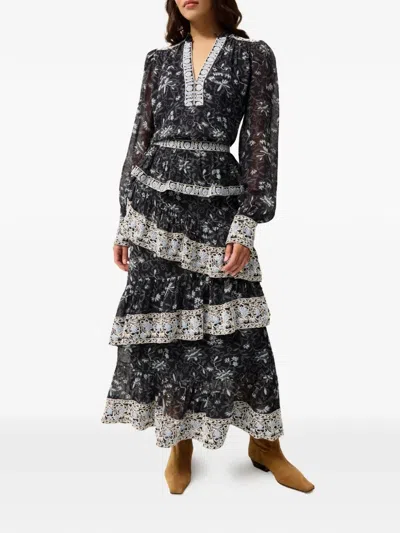 Marie Oliver Brielle Floral-print Blouse In Multi