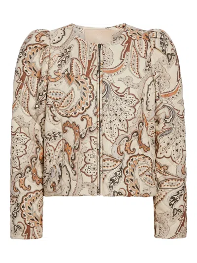 Marie Oliver Faison Paisley-print Padded Jacket In Neutral
