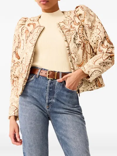 Marie Oliver Faison Paisley-print Padded Jacket In Neutral